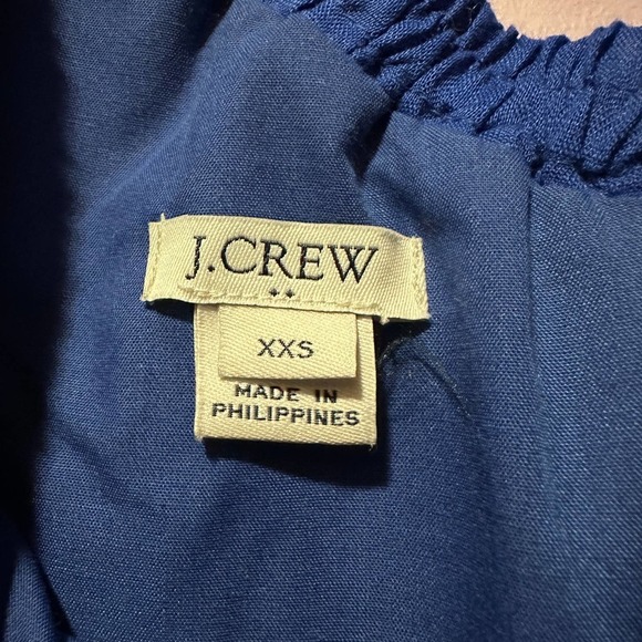 2/$30 J Crew Linen Shift Dress Womens XXS Blue Coastal New England Resort Beach - Picture 9 of 9